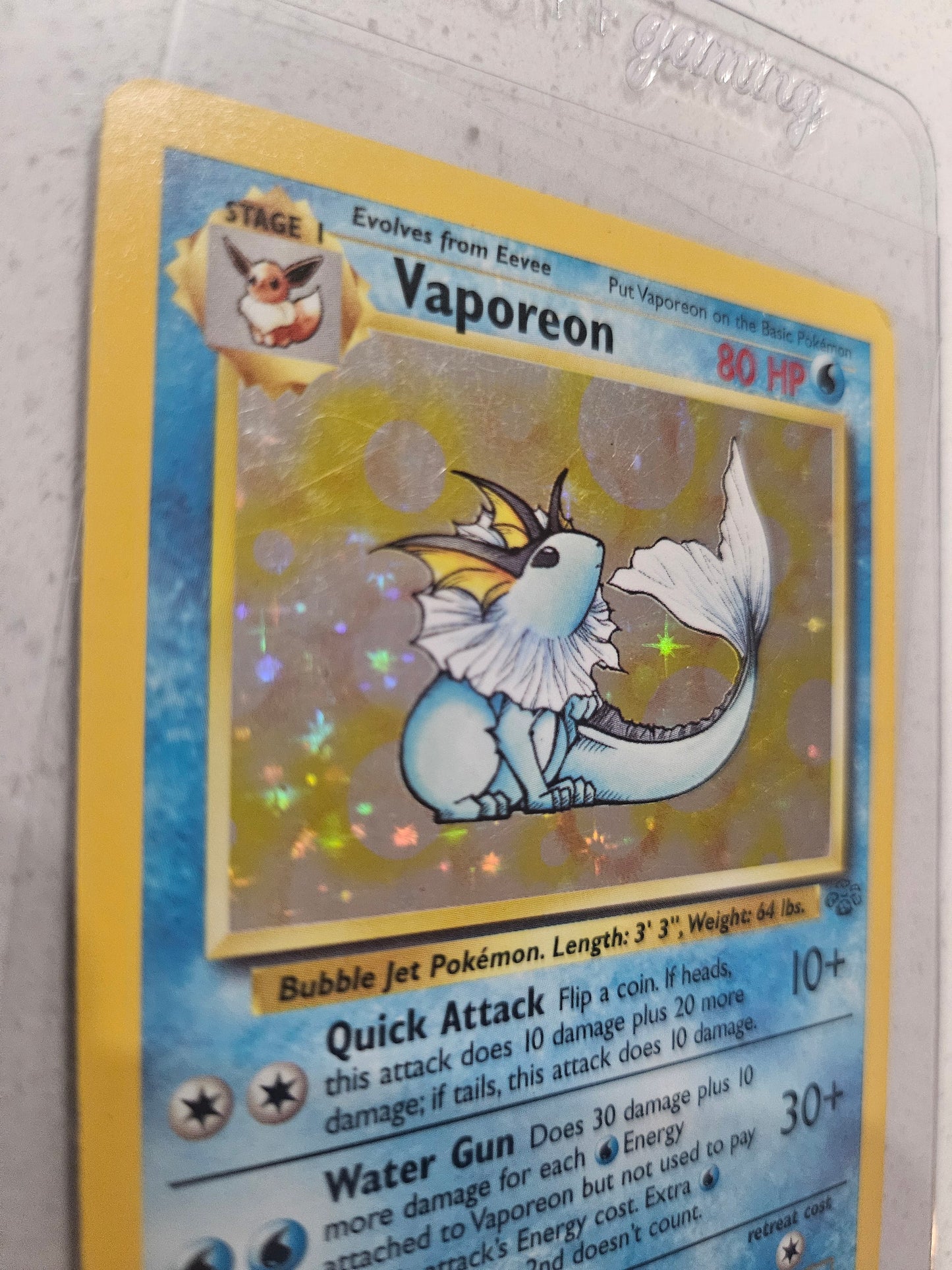 Pokémon TCG Vaporeon Jungle 12/64 Holo Unlimited Holo Rare
