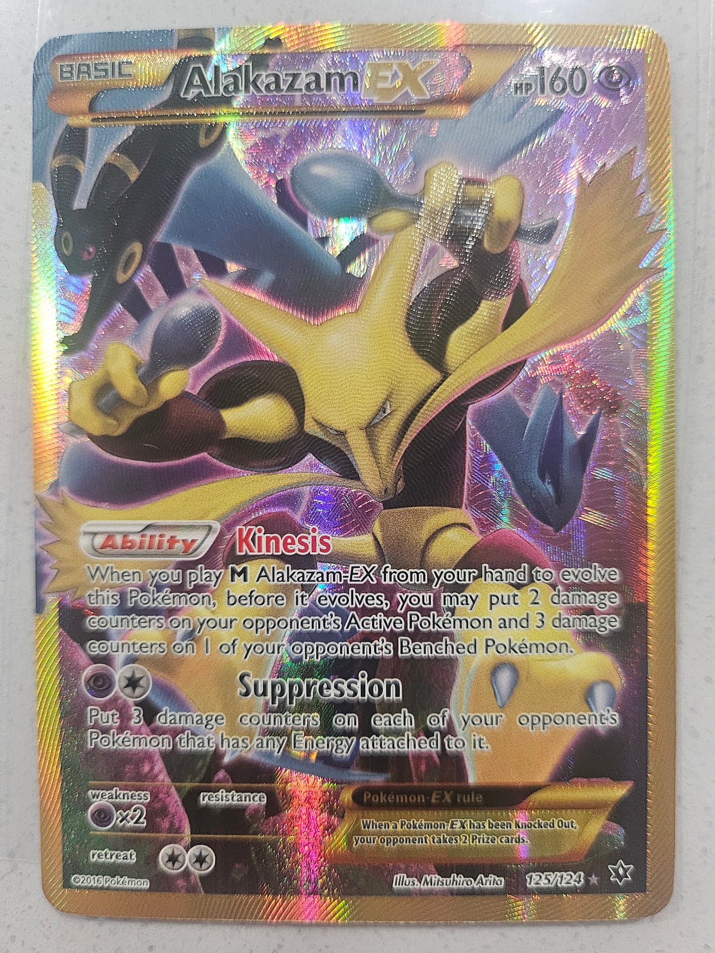 Pokémon Alakazam-EX Fates Collide 125/124 Holo Secret Rare - Pokemon TCG